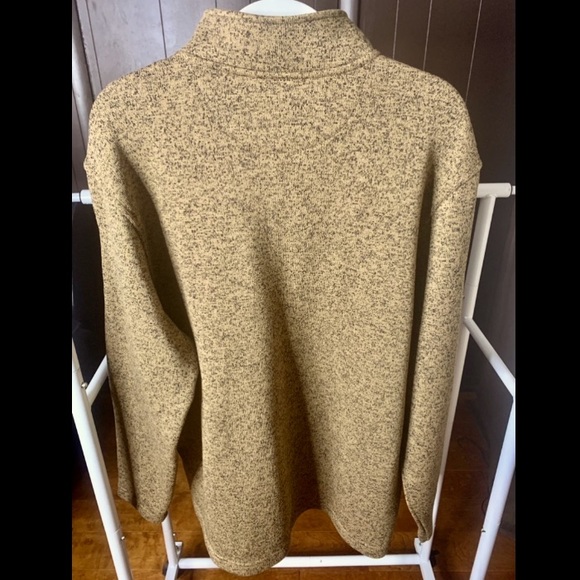 NWT Men’s SOLARIS Pullover in Heathered Goldish-Tan / Navy, Size XL - Picture 7 of 7